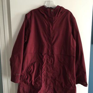 Eddie Bauer Women's Mid-Thigh WeatherEdge Trench Jacket - Burgandy XL